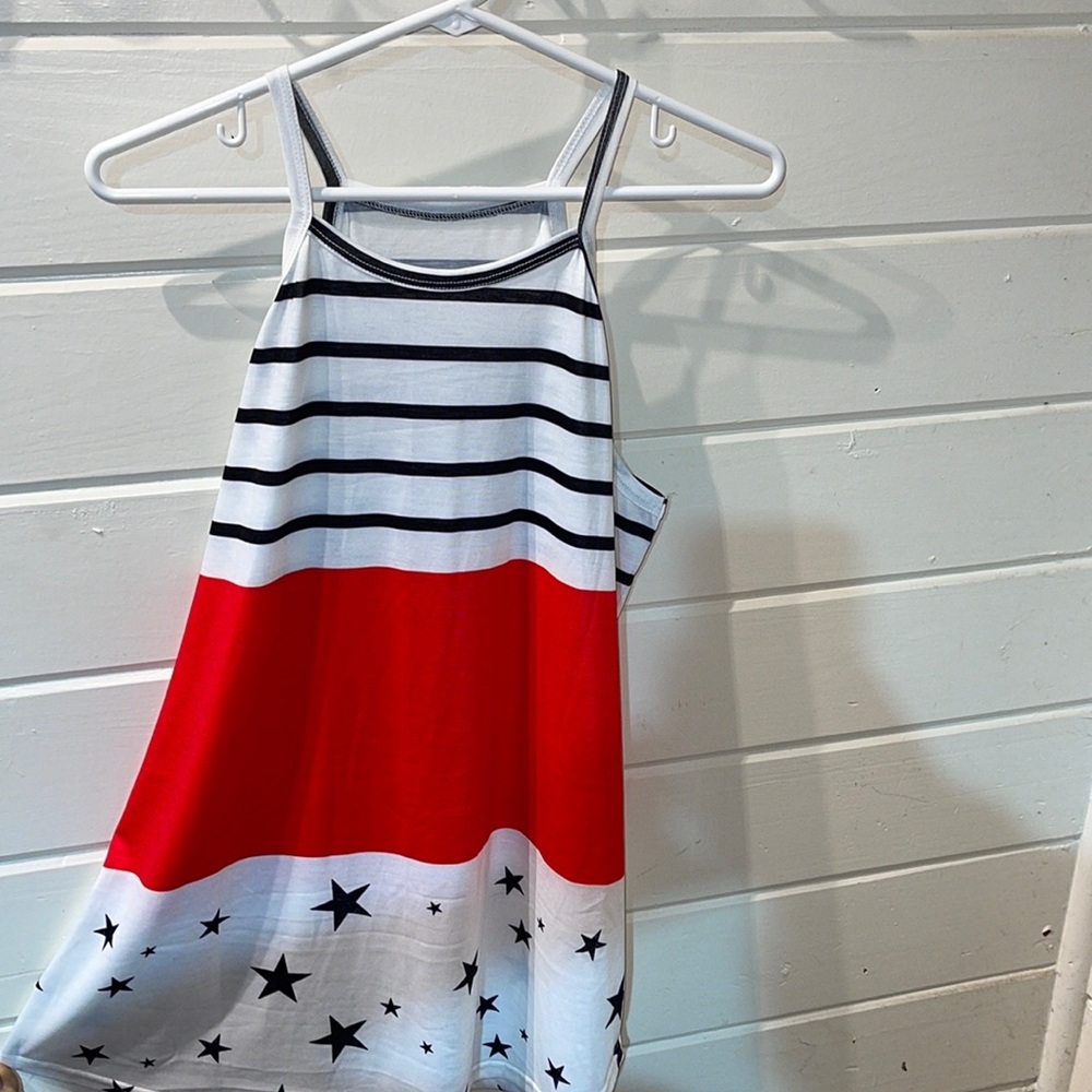 NWOT Stars and Stripes Tank Top